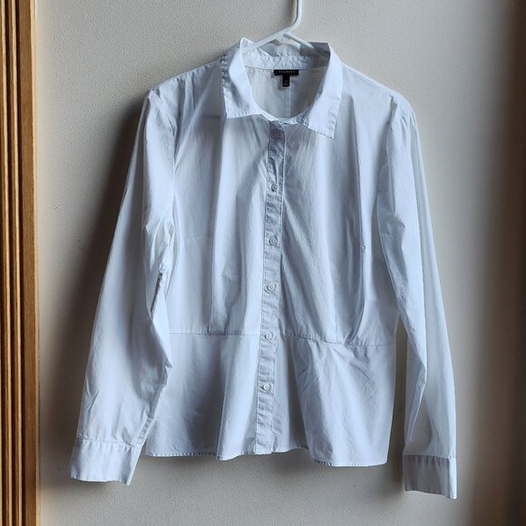 Talbots Crisp White Cotton Blend Button Down Shirt Size 16 - Picture 6 of 15